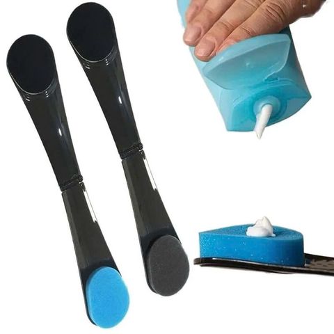 Cây thoa kem lưng gấp gọn - Cọ mút xốp tái sử dụng cho dưỡng ẩm và chăm sóc da - Dụng cụ làm đẹp tiện lợi cho mọi nhà