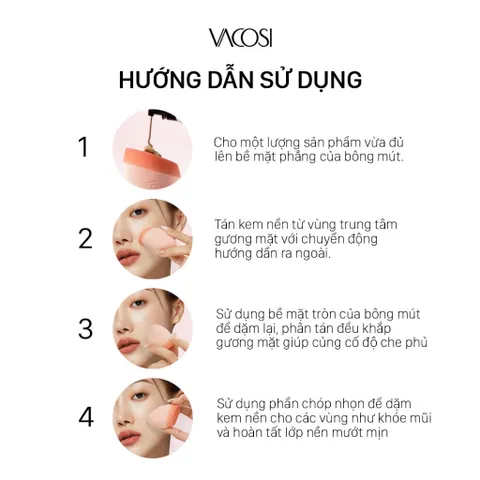 Bông phấn thế hệ mới VACOSI Pro-Crafted Makeup Blender PH06 - Nana Shop