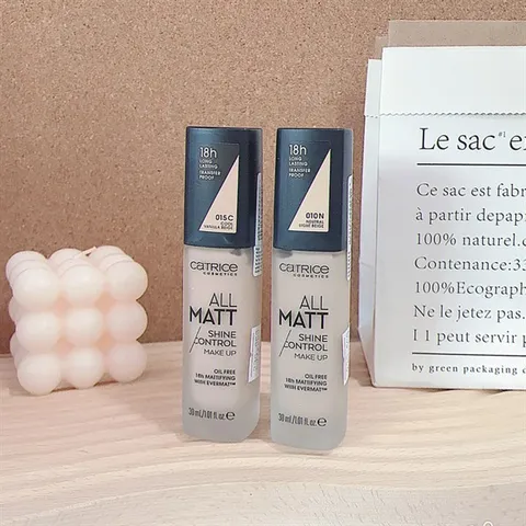Kem Nền Lì 18h CATRICE All Matt Plus Shine Control 30ml - Kiềm Dầu, Chống Nước, Chứa Vitamin E, Phù Hợp Mọi Tông Da