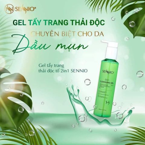 Nước Tẩy Trang Không Cồn SENNIO Bio Cleanser Gel 2in1 200ml - Giải Pháp Làm Sạch Sâu Da Dầu, Nhạy Cảm, An Toàn và Hiệu Quả