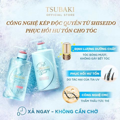 Bộ gội xả sạch dầu mát lạnh TSUBAKI Premium Cool Set 490ml x 2 [Date:12/2025] - Nana Shop