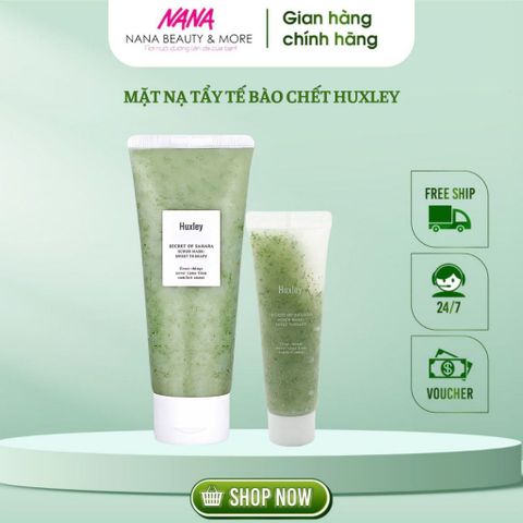 Mặt Nạ Tẩy Tế Bào Chết HUXLEY Scrub Mask Sweet Therapy 30g - Dưỡng Ẩm & Ngăn Ngừa Lão Hóa Da Chiết Xuất Xương Rồng