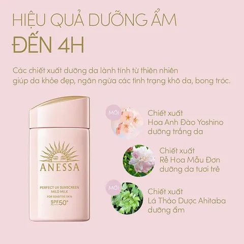 Sữa chống nắng ANESSA cho da nhạy cảm & trẻ em 60ml (Mới) - Nana Shop
