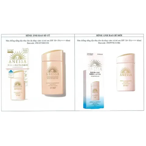 Sữa chống nắng ANESSA cho da nhạy cảm & trẻ em 60ml (Mới) - Nana Shop