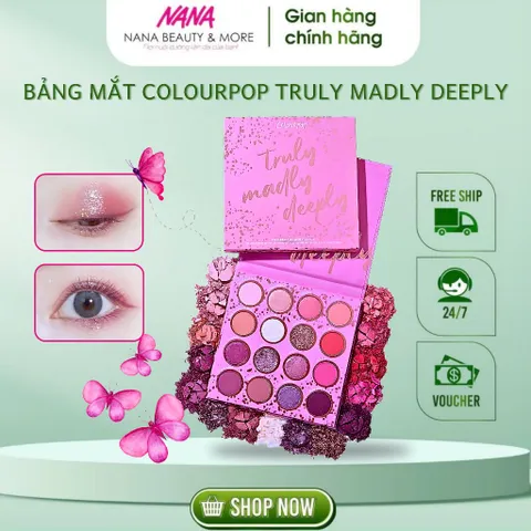 Bảng Phấn Mắt ColourPop Truly Madly Deeply 16 Ô - Chất Lượng Cao, Màu Sắc Rực Rỡ, Dễ Tán, Phong Cách Makeup Đa Dạng