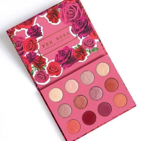 Bảng Mắt ColourPop Fem Rosa She Eye Palette 12 Ô - Phấn Mắt Đa Dạng Màu Sắc Từ Tím Đến Hồng, Phong Cách Trang Điểm Thoải Mái