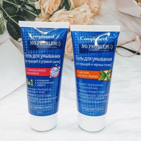 (HÀNG CTY) Sữa Rửa Mặt Compliment Làm Sạch Sâu, Hỗ Trợ Giảm Mụn Gel No Problem 200ML - Nana Shop