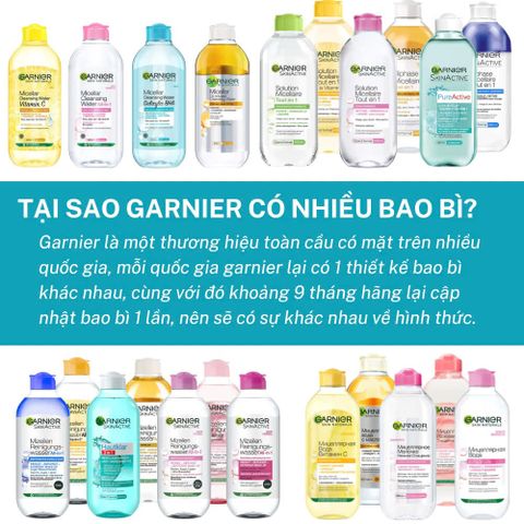 Nước Tẩy Trang Garnier SkinActive 400ml - Sạch Sâu, Dành Cho Mọi Loại Da, Không Cồn, Tiện Lợi Cho Quy Trình Skincare