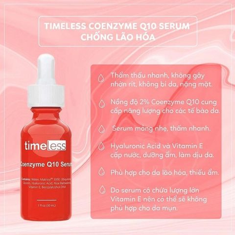 Serum TIMELESS 30ml - Serum làm dịu và phục hồi da chính hãng từ Mỹ, cung cấp độ ẩm và ngăn ngừa lão hóa hiệu quả