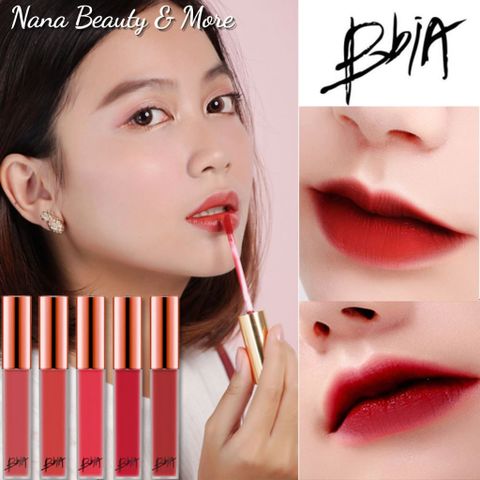Son Kem Lì BBIA Velvet Lip Tint - Chất Siêu Mịn, Độ Bám Màu Cao, Nhiều Màu Sắc Quyến Rũ Từ Nana Shop