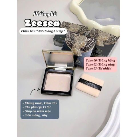 Phấn Nền Dạng Nén Kiềm Dầu Chống Nước Zeesea 8g - Trang Điểm Hoàn Hảo Kiểm Soát Dầu Thừa, Làn Da Mịn Màng Trong 8 Giờ
