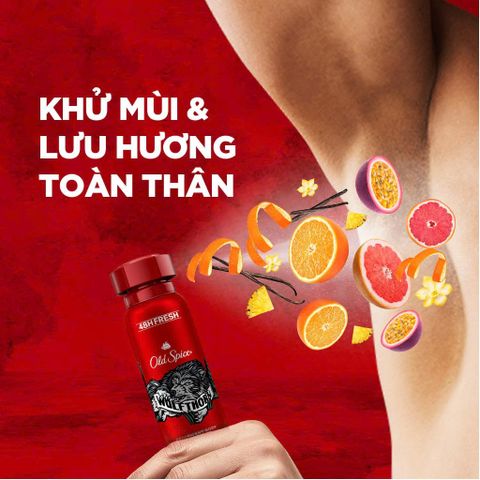 Xịt Khử Mùi Cơ Thể Old Spice 150ml - Hương Thơm Bền Bỉ, Công Nghệ Ngăn Mùi Hiệu Quả, Dành Cho Nam Giới Tự Tin, Thơm Mát Suốt Ngày