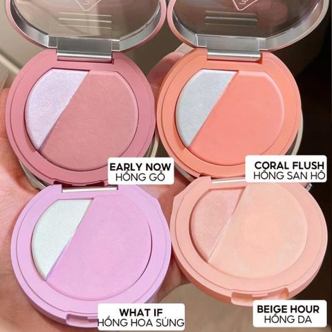 Phấn Má Hồng Bắt Sáng 3CE Blushlighter 9g - Trang Điểm Nền Tảng 2 Trong 1 Cho Gương Mặt Rạng Rỡ và Sống Động
