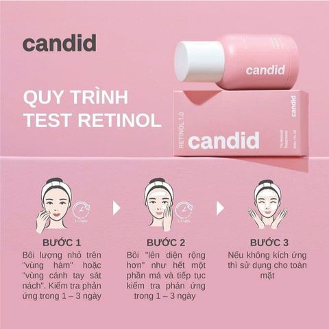 Bộ Tinh Chất & Kem Dưỡng CANDID Retinol 0.5% và B5 Cica 30ml - Gel Tẩy Tế Bào Chết BHA 100ml - Giải Pháp Chăm Sóc Da Chuyên Sâu