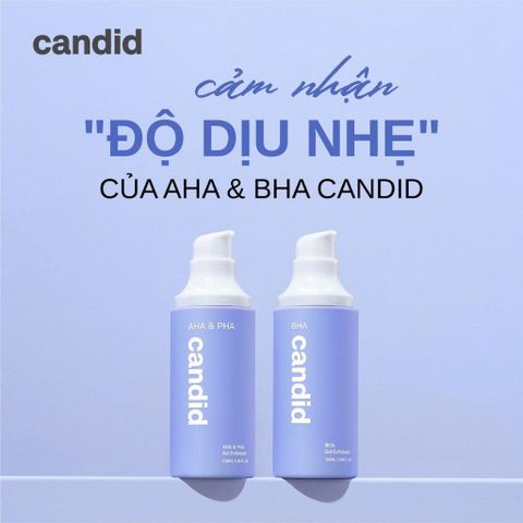 Bộ Tinh Chất & Kem Dưỡng CANDID Retinol 0.5% và B5 Cica 30ml - Gel Tẩy Tế Bào Chết BHA 100ml - Giải Pháp Chăm Sóc Da Chuyên Sâu