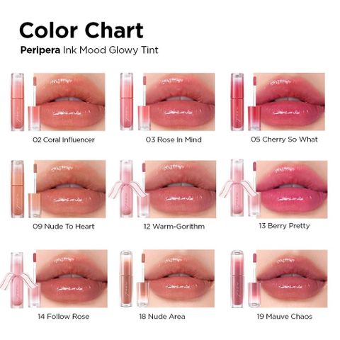 Son Kem Tint Bóng PERIPERA Ink Mood Glowy Tint 4g - Son Bóng Dưỡng Ẩm Đôi Môi Căng Mọng, Màu Đẹp Từ Hàn Quốc