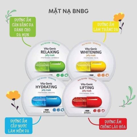 Mặt Nạ BNBG Vita Genic Jelly 30ml - Dưỡng Ẩm, Làm Sáng Da, Vitamin A B C E - Sản Phẩm Chăm Sóc Da Hàn Quốc