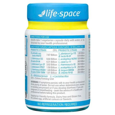 Men vi sinh người lớn Life Space Broad Spectrum Probiotic 40 viên - Hỗ trợ tiêu hóa và tăng cường miễn dịch từ Úc