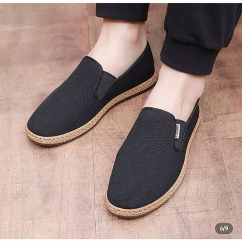 Giày Lười Nam Vải Dệt Thoáng Khí GN93 - Đế Êm, Thời Trang Đơn Giản, Dễ Phối Đồ, Phong Cách Hiện Đại