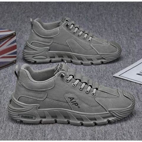 Giày Thể Thao Nam Sneaker HOT 2025 - Giày Da PU Thời Trang Cao Cấp Có 3 Màu Xám, Nâu, Đen - Dễ Phối Đồ và Năng Động