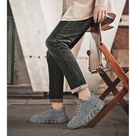 Giày Thể Thao Nam Sneaker HOT 2025 - Giày Da PU Thời Trang Cao Cấp Có 3 Màu Xám, Nâu, Đen - Dễ Phối Đồ và Năng Động
