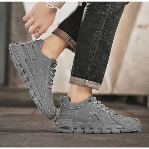 Giày Thể Thao Nam Sneaker HOT 2025 - Giày Da PU Thời Trang Cao Cấp Có 3 Màu Xám, Nâu, Đen - Dễ Phối Đồ và Năng Động