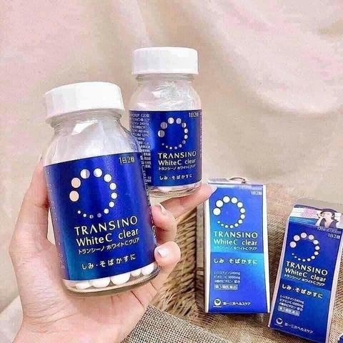Viên Uống Trắng Da Giảm Nám Transino White C Clear 120 Viên - Giúp Trắng Da, Giảm Nám, Tăng Cường Sức Khỏe Làn Da Lành Tính Nhật Bản