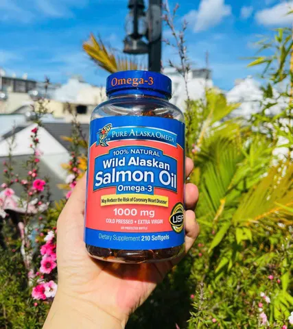 Viên Dầu Cá Hồi Pure Alaska Omega Salmon 210 Viên - Bổ Sung Omega-3 Từ Cá Hồi, Hỗ Trợ Tim Mạch và Sức Khỏe Não Bộ