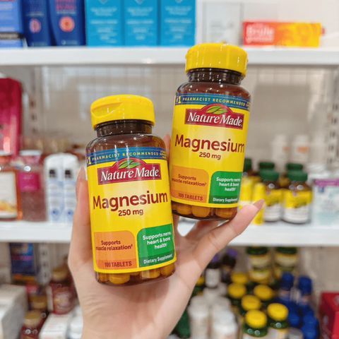Viên Uống Bổ Sung Magie Nature Made Magnesium 250 Mg - Hỗ Trợ Thần Kinh, Cơ Bắp, Xương - Thực Phẩm Chức Năng 100 Viên