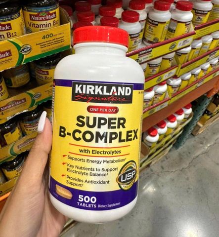 Viên Uống Vitamin Tổng Hợp Kirkland Super B Complex 500 Viên - Tăng Cường Năng Lượng và Giảm Căng Thẳng cho Sức Khỏe Tối Ưu