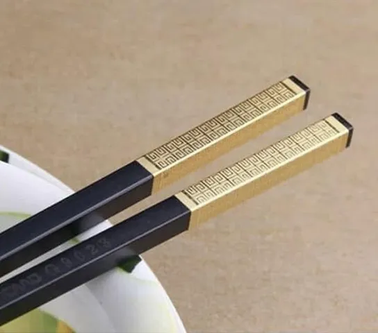 Đũa Sợi Thủy Tinh Chống Nhưỡng - Bộ 10 Đôi Inox Mạ Vàng, Độ Bền Cao, An Toàn, Chịu Nhiệt Tối Đa 220 Độ C
