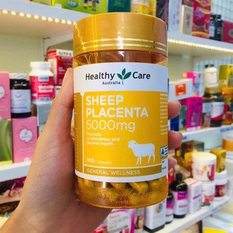 Viên Uống Nhau Thai Cừu Healthy Care 5000Mg - Thực Phẩm Chức Năng Làm Đẹp Da và Tăng Cường Sức Khỏe, 100 Viên