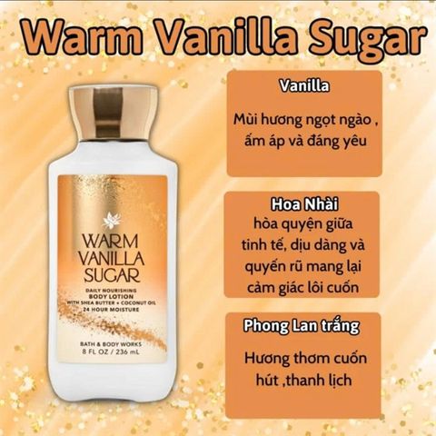 Dưỡng Thể Bath and Body Works 295ml - Hương Vani Ngọt Ngào, Dưỡng Ẩm và Làm Sáng Da, Chính Hãng Mỹ