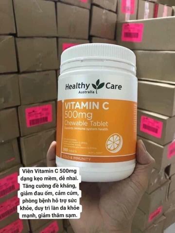 Healthy Care Vitamin C 500mg Hũ Cam 500 Viên - Thực Phẩm Bổ Sung Chính Hãng - Hũ cam