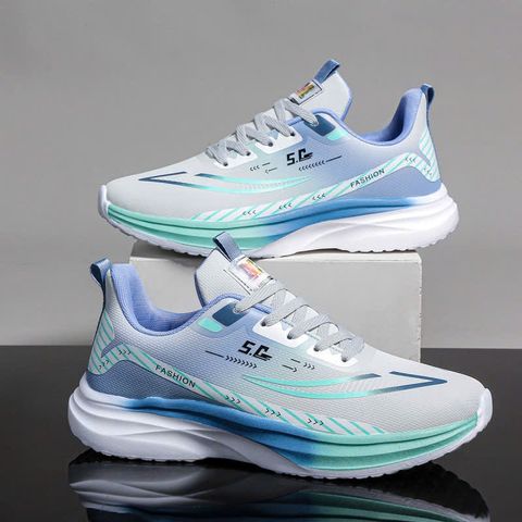Giày Thể Thao Nam Sneaker 5D Thoáng Khí - Sport Mới 2 Màu Đen Xanh Dễ Phối Đồ, Giày Chạy Bộ Siêu Nhẹ, Thời Trang Năm Nay