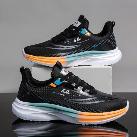 Giày Thể Thao Nam Sneaker 5D Thoáng Khí - Sport Mới 2 Màu Đen Xanh Dễ Phối Đồ, Giày Chạy Bộ Siêu Nhẹ, Thời Trang Năm Nay