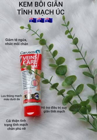 Kem Bôi Giãn Tĩnh Mạch Carusos Veins Care Cream 75G
