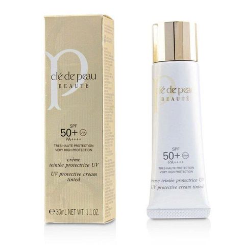 Kem Chống Nắng Cle De Peau UV Protective Cream Tinted 30ml - SPF50+ PA++++, Che Phủ Khuyết Điểm, Da Sáng Hồng Tự Nhiên