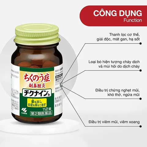 Viên Uống Hỗ Trợ Viêm Xoang Kobayashi Chikunain 112 Viên Nhật Bản 324441