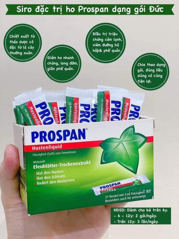 Siro dạng gói Prospan hộp 21 gói 326080