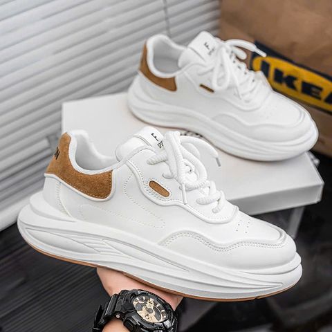 Giày Thể Thao Nam Hottren Sport Mới - Giày Đi Chơi, Chạy Bộ, Gym - Màu Trắng Đen, Trắng Nâu, Kích Thước 39-44