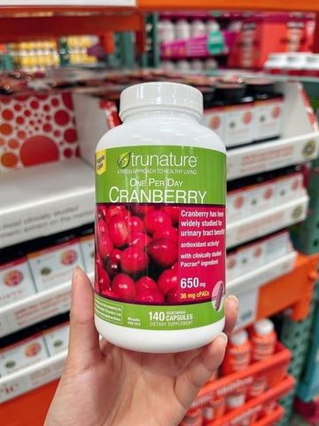 Viên Uống Hỗ Trợ Đường Tiết Niệu Trunature Cranberry 650Mg - 140 Viên Tăng Cường Sức Khỏe Tiết Niệu Từ Quả Nam Việt Quất