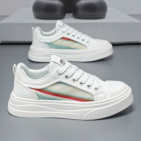 Giày Thể Thao Sneaker Nam Phong Cách Hàn Quốc 3 Màu Đen Trắng Xanh - Thời Trang Dễ Phối Đồ Cho Thể Thao, Đi Học, Đi Chơi