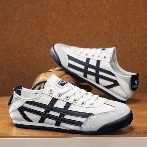 Giày Thể Thao Nam Sneaker M056 Cao Cấp, Vải Canvas, Mẫu Mới Thời Trang, Dễ Phối Đồ - Size 39-44, Màu Đen Vàng Xanh.
