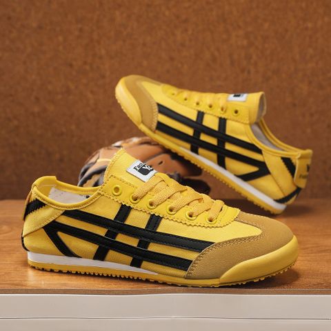 Giày Thể Thao Nam Sneaker M056 Cao Cấp, Vải Canvas, Mẫu Mới Thời Trang, Dễ Phối Đồ - Size 39-44, Màu Đen Vàng Xanh.