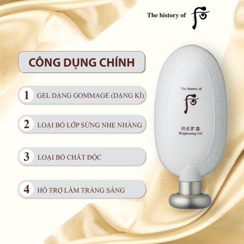 Tẩy Da Chết Làm Sáng Da Whoo Gongjinhyang Seol Peeling Gel 100ml - Gel Tẩy Tế Bào Chết Cung Cấp Độ Ẩm, Làm Dịu Da