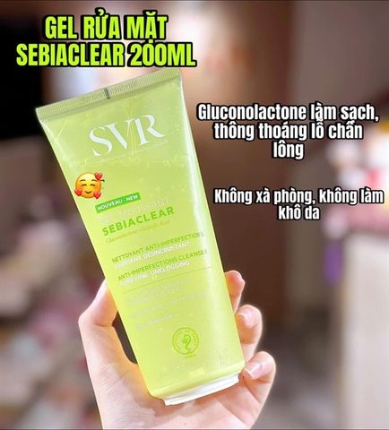 Sữa Rửa Mặt Cho Da Dầu Nhạy Cảm Svr Sebiaclear Gel Moussant 200ml
