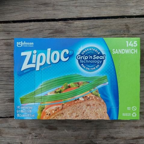 Túi Zip Đựng Thực Phẩm, Bánh Mì Sandwich Ziploc Hộp Nhỏ 145 Cái (16.5Cm X 14.9Cm)