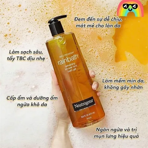 Sữa Tắm Mụn Neutrogena Rainbath Refreshing 473ml - Gel Tắm và Gội Chăm Sóc Da Hiệu Quả, Giảm Mụn, Thư Giãn Tinh Thần