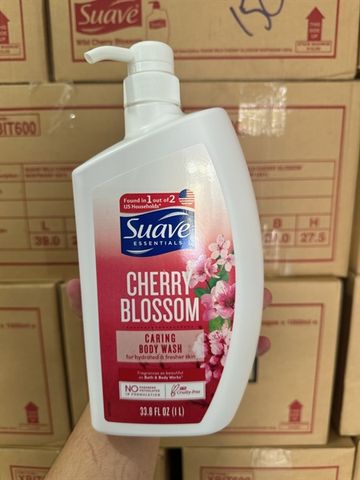 Sữa Tắm Suave Cherry Blossom 1000ml - Hương Thơm Dịu Nhẹ, Dưỡng Ẩm Da Mềm Mại, Sản Phẩm Chăm Sóc Cá Nhân Nổi Tiếng Từ Mỹ